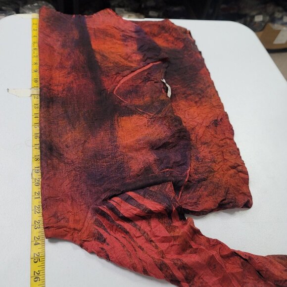 Jess & Jane Womens Artsy Tie Dye Top Size 1X Red Hippie Grunge 100% Spun Poly - Picture 6 of 9